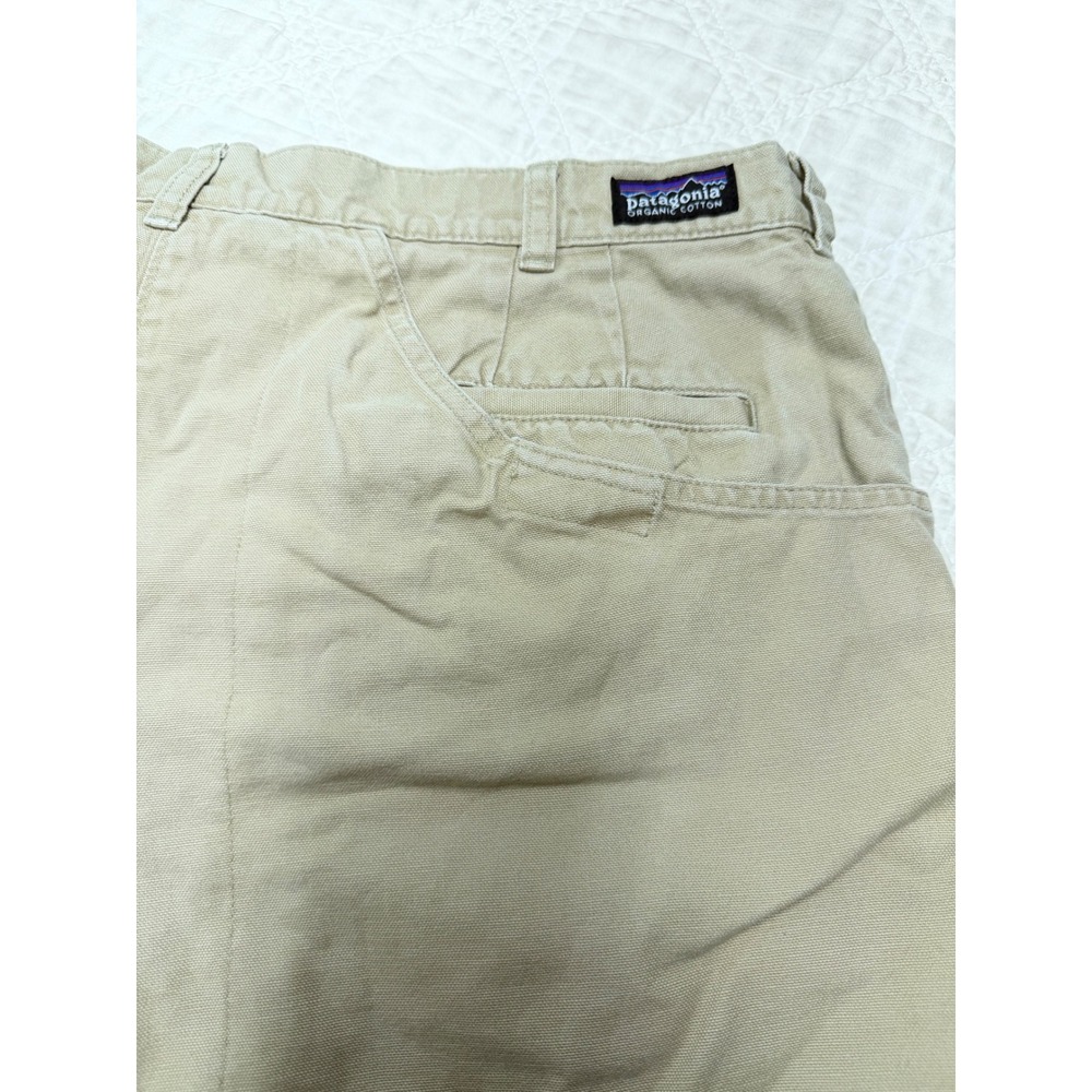 Patagonia Stand Up Heritage Shorts Mens 36 Khaki Organic Cotton Canvas Utility
